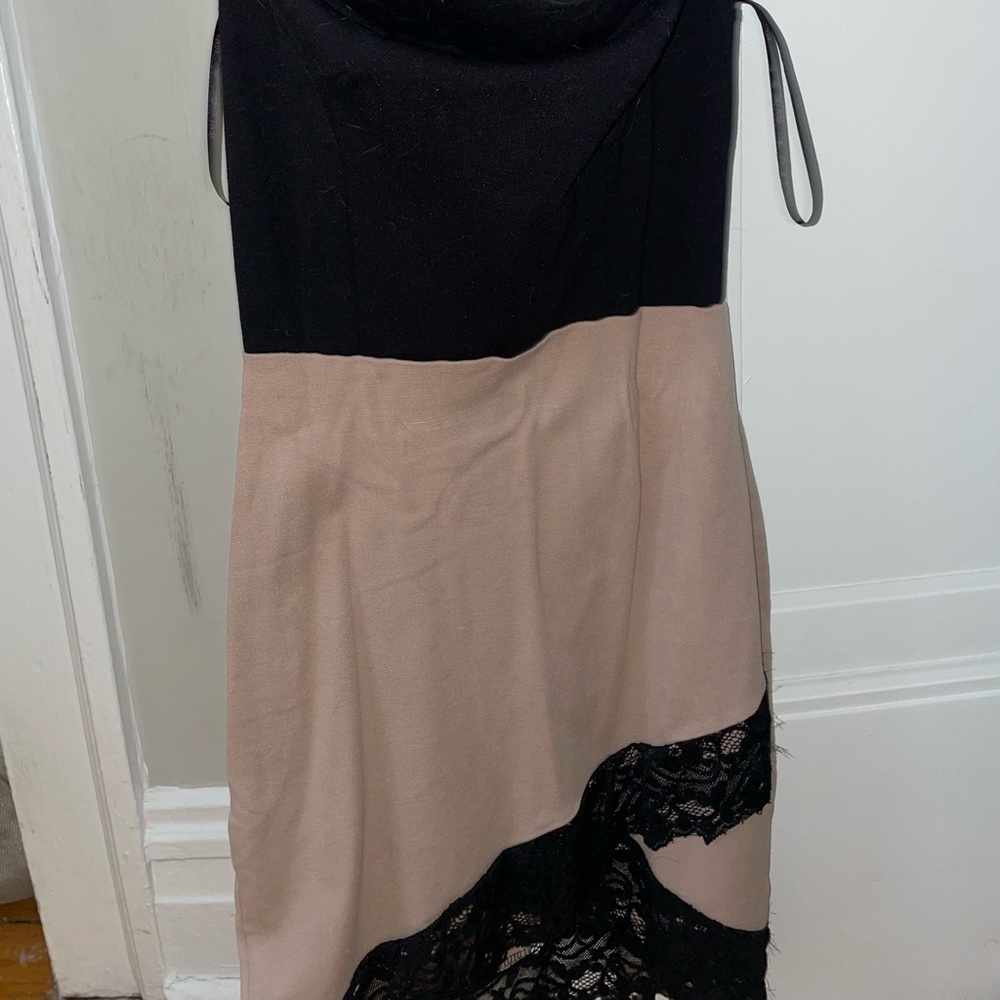 Black and Pink Maxi Short Dress